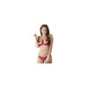 Soutien-gorge demi seins avec armatures et son string ouvert 